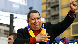 Hugo Chávez antes de viajar a Cuba